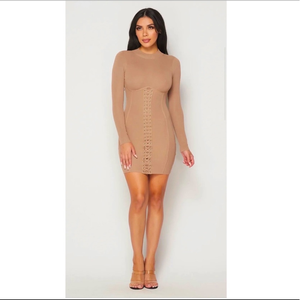 Brand New! Beige Sexy dress